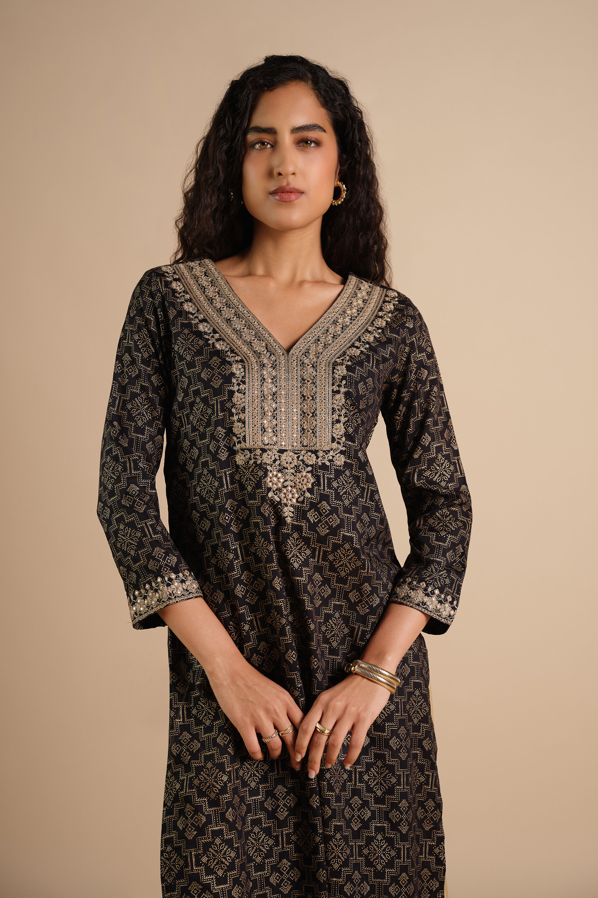 Man-mast Kurta, Black, image 4